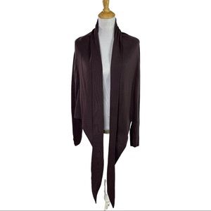 NWT Soft Surroundings Dark Purple Open Front Cardigan Size XL
